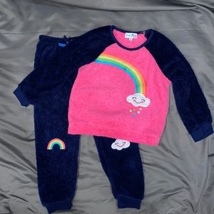 Girls rainbow matching pajamas set size 6
